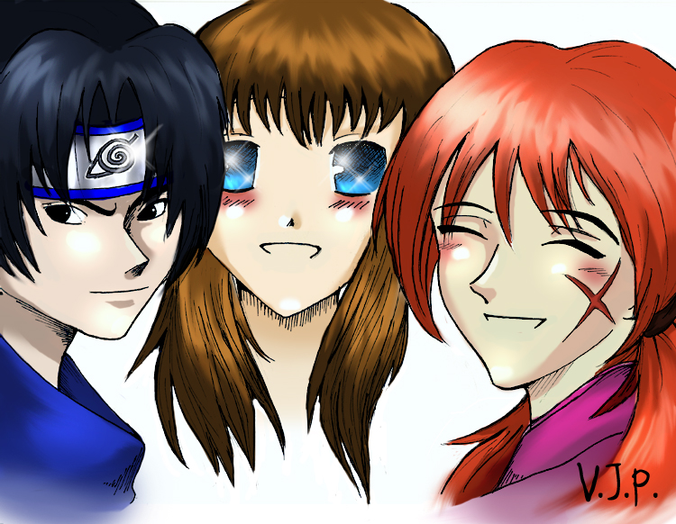 Kenshin, Sasuke, and Tohru