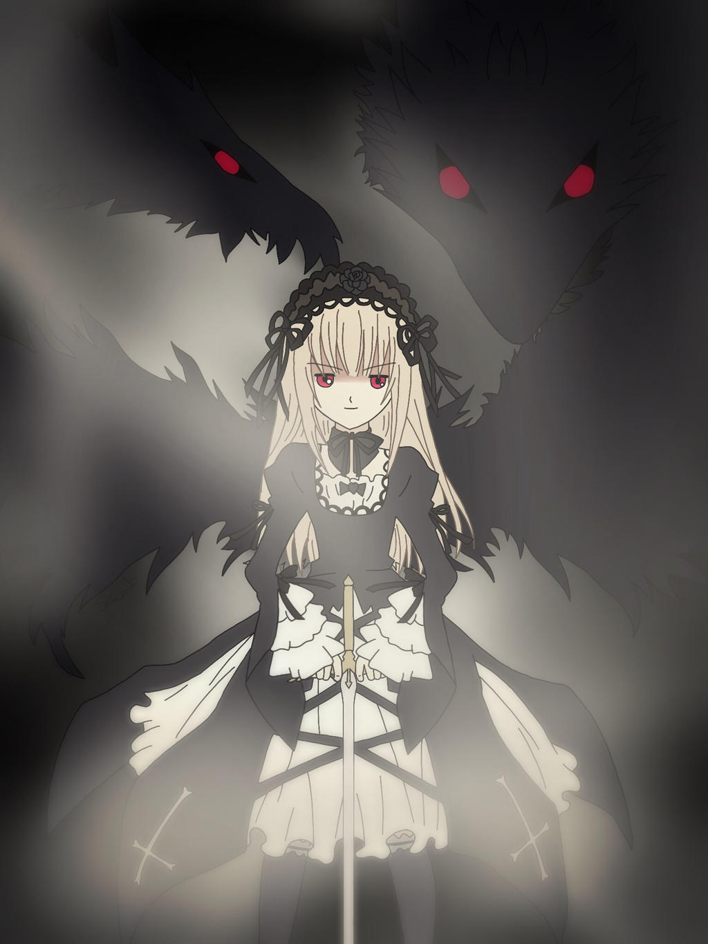 Suigintou and her dragons (Request)