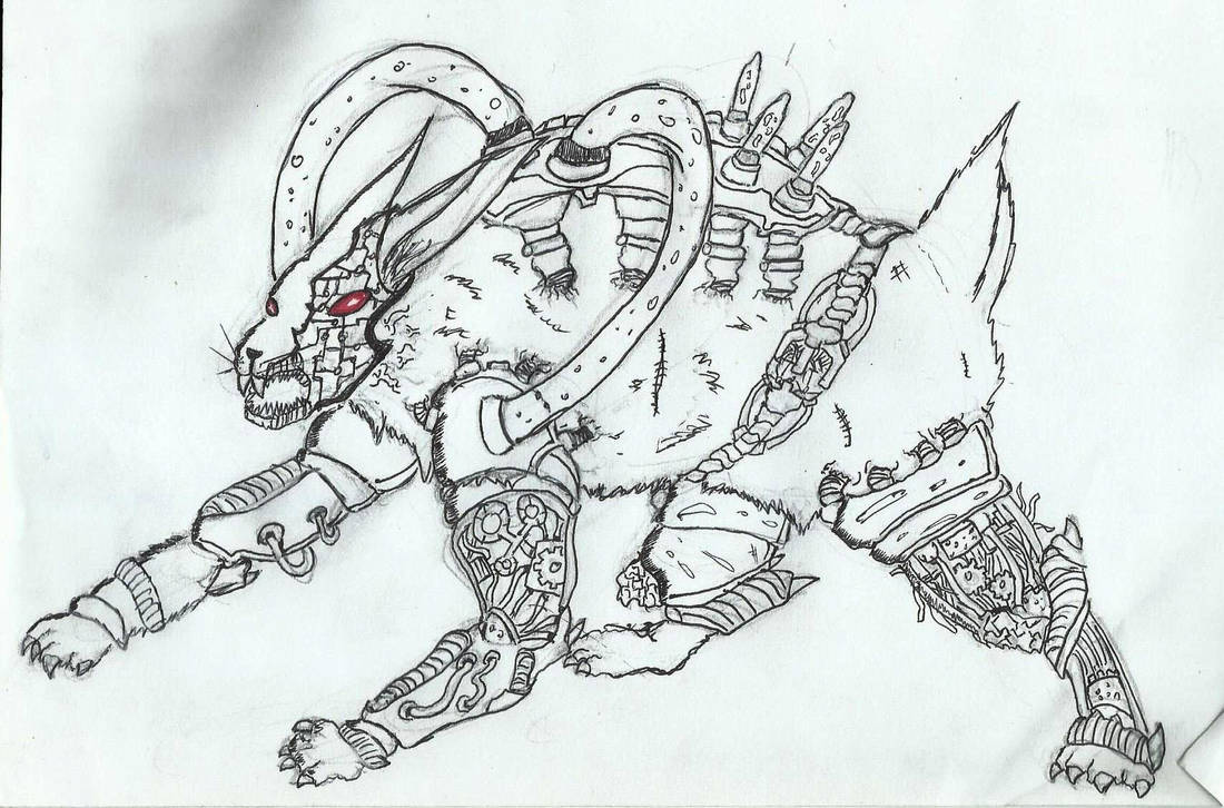 Half robot, half rabbit by Tyronosaur on DeviantArt