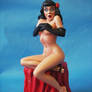 Custom Painted Surprised Bettie Page