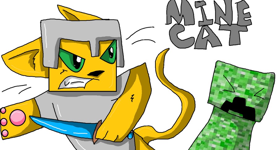 Minecat by TheBlackwhiteC4T on DeviantArt