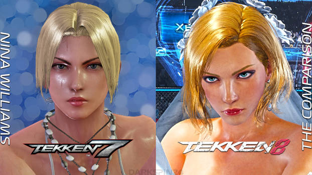 Nina Williams Tekken 7 vs Tekken 8 Face Comparison