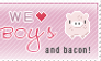 WeHeartBoys (and bacon!) Stamp