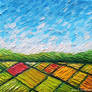 Fields from Above, Oil on Canvas