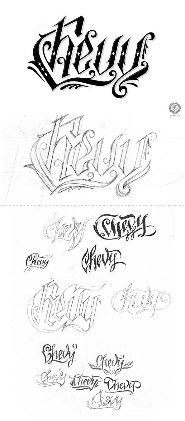 Chevy lettering by lordmx on DeviantArt