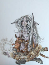 Night Elf in Markers