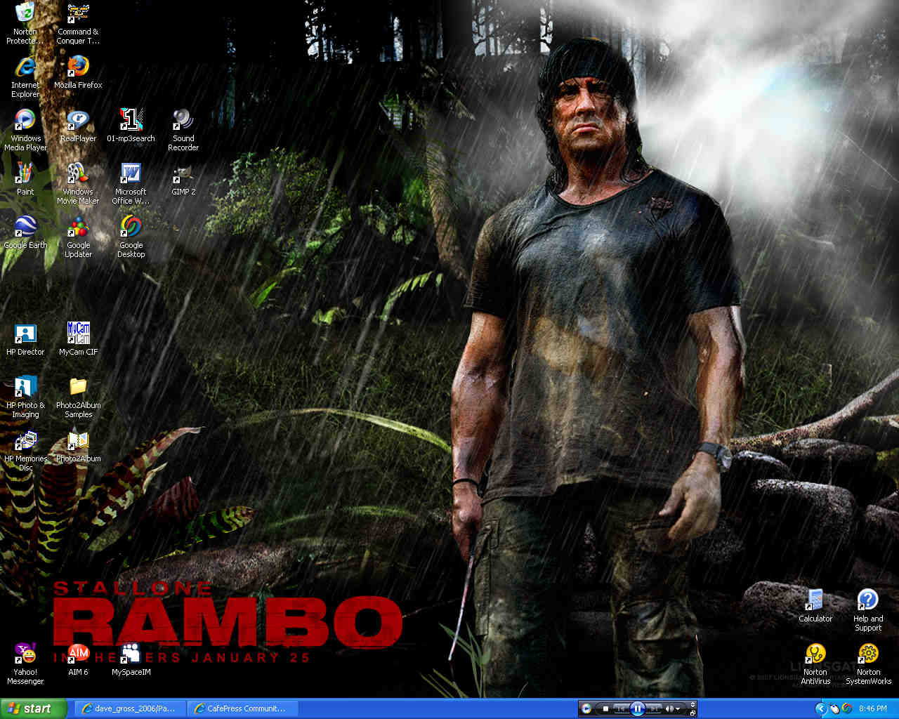 Windows XP - Rambo Wallpaper 6