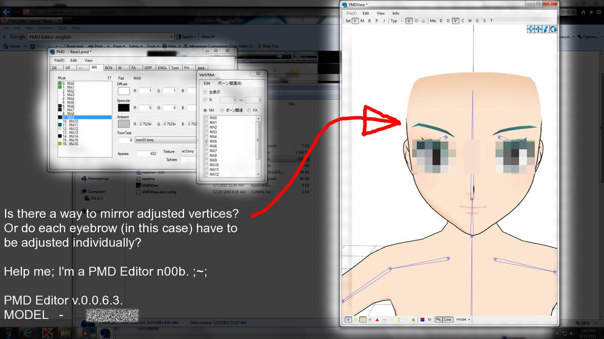 PMD Editor - Mirror vertices? by CrazyDave55811 on DeviantArt