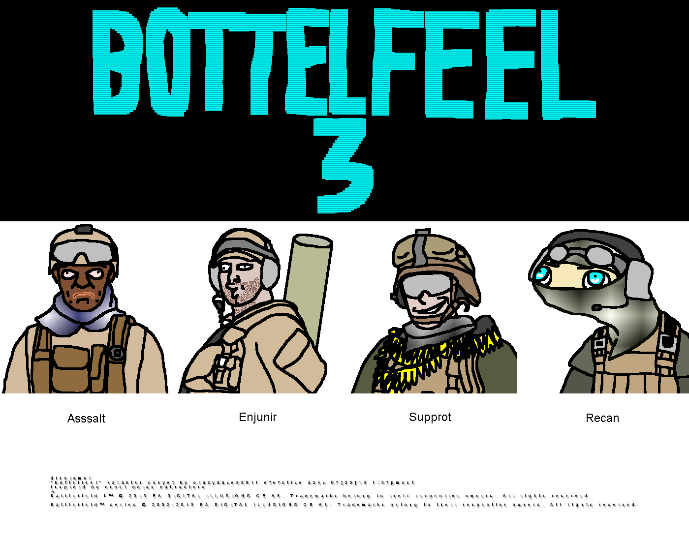 Bottelfeel Chraacturs