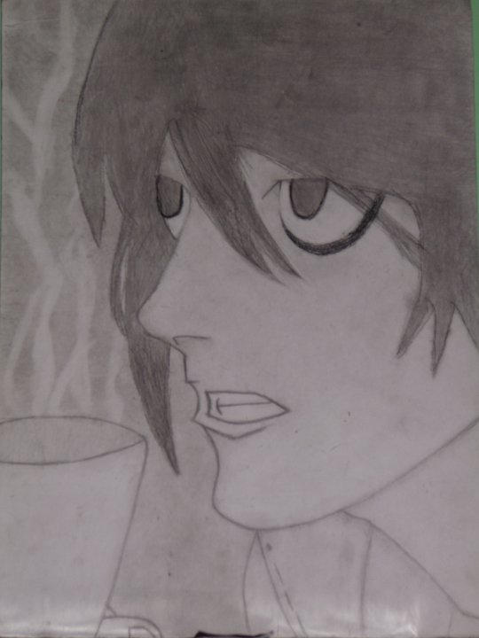 L of Death Note drinking. by Garrabex on DeviantArt