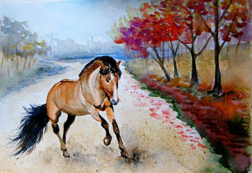 Horse watercolor