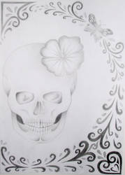 Skull with rose