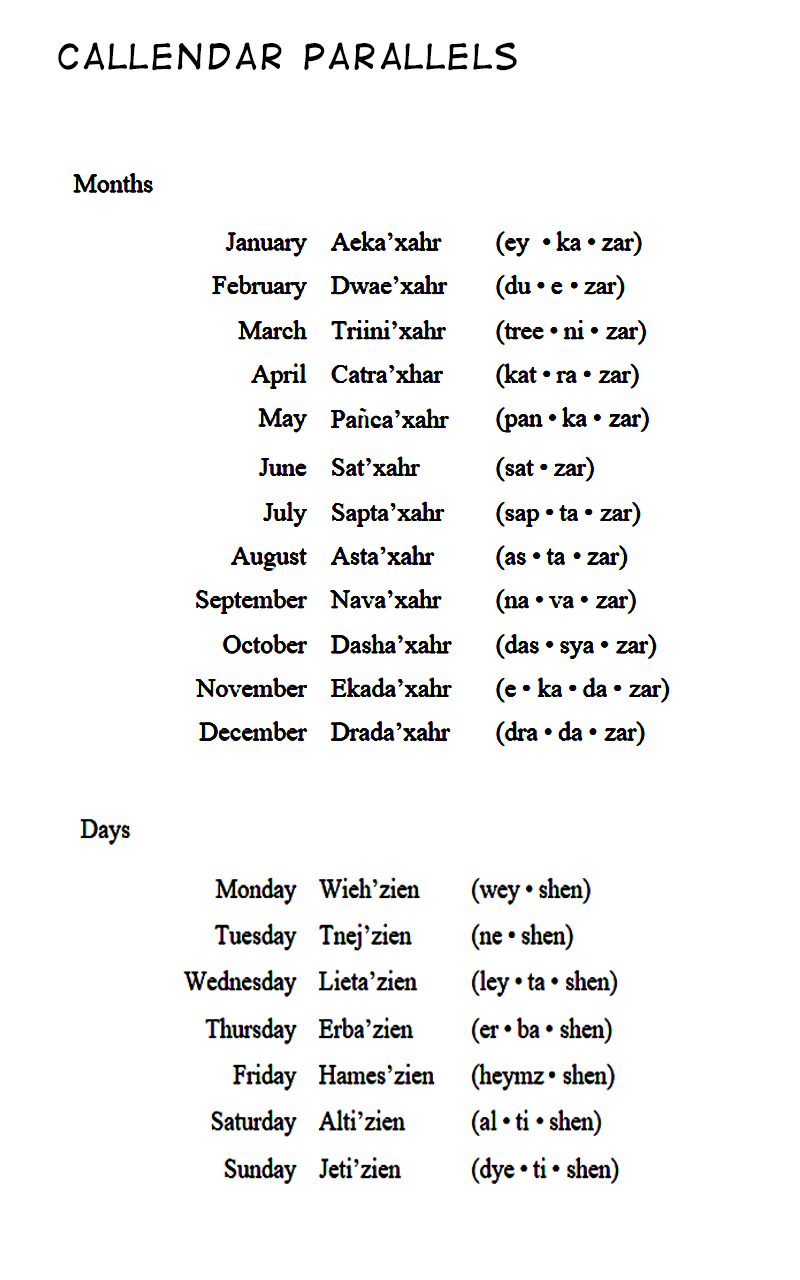 Calendar Parallel 1 by Zenemijil