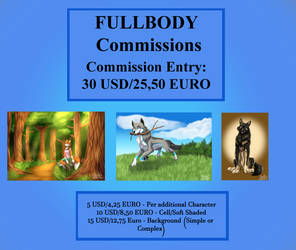 Full Body Commissions Price (PAYPAL)