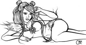 Solarion Pinup Style 2015 Lineart