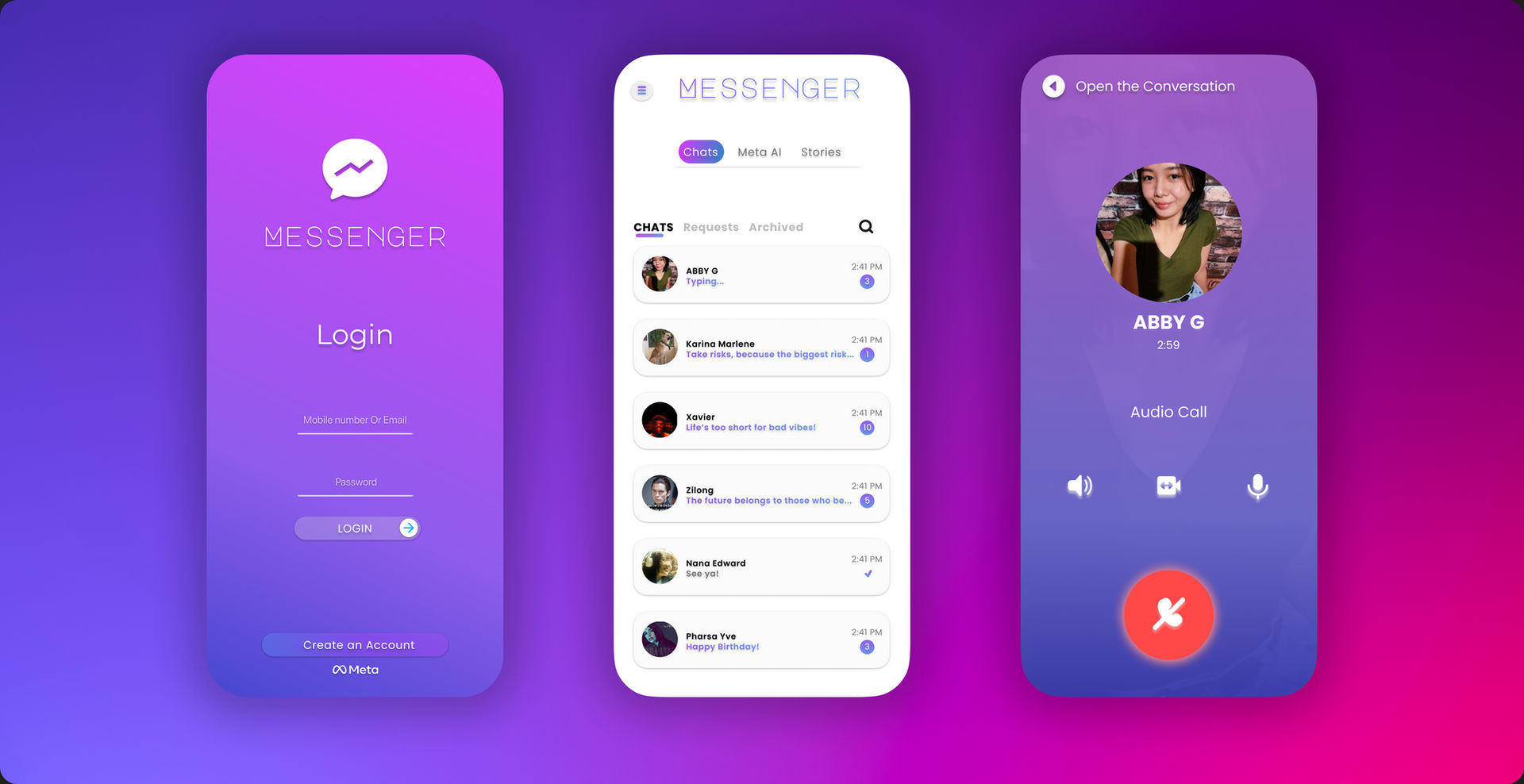 Messenger Inbox Ui Messenger UI Redesigned by ahmadbilal1 on DeviantArt