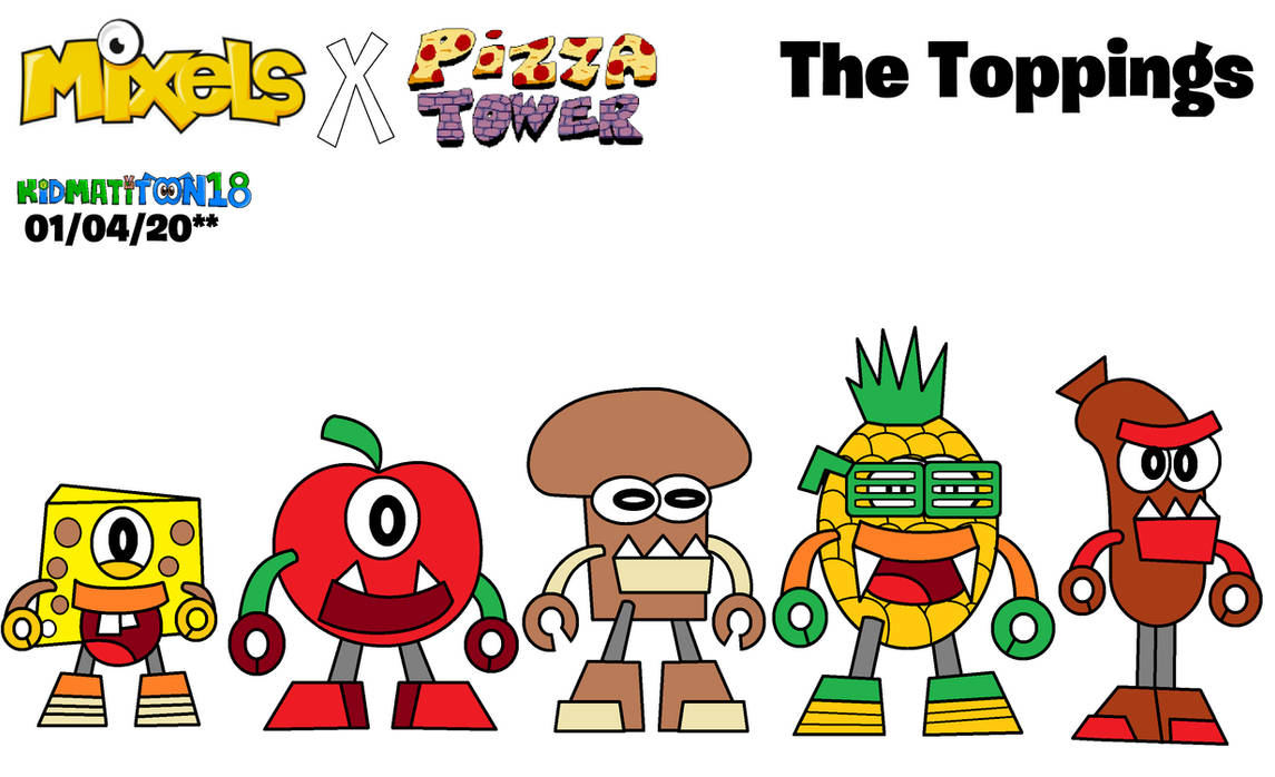 Mixels Snacks MIXELS x Pizza Tower - Toppings by KidMatitoon18Arts on DeviantArt