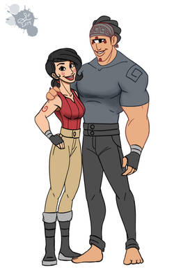 Clops and Anita redraw (Colored)