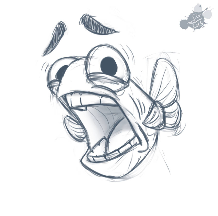 Scared Fish Template Scared Fish Doodle by Spodness on DeviantArt