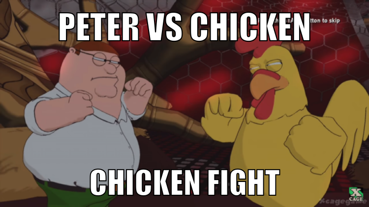 peter vs chicken chicken fight