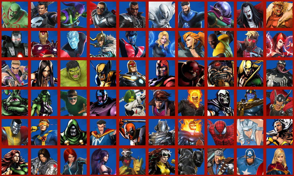 Marvel vs 4 Dream Roster Marvel Side by JDRAUNIDALO on DeviantArt