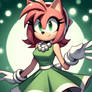 Amy rose in dress green