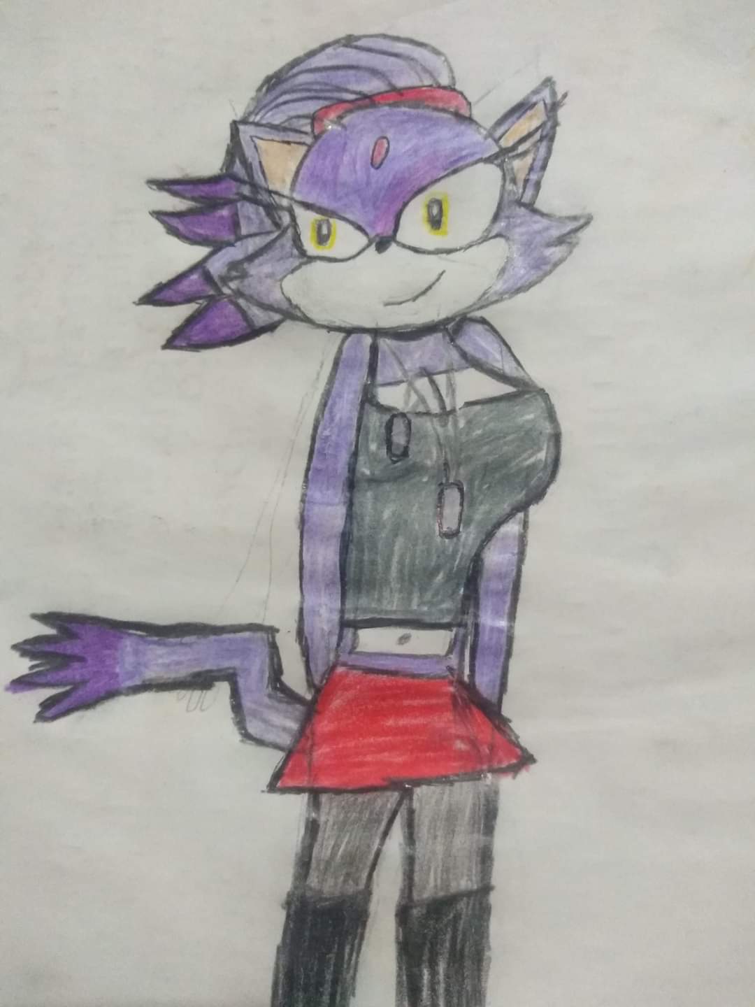 Blaze the cat in dress rockstar