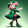Amy rose in green dress