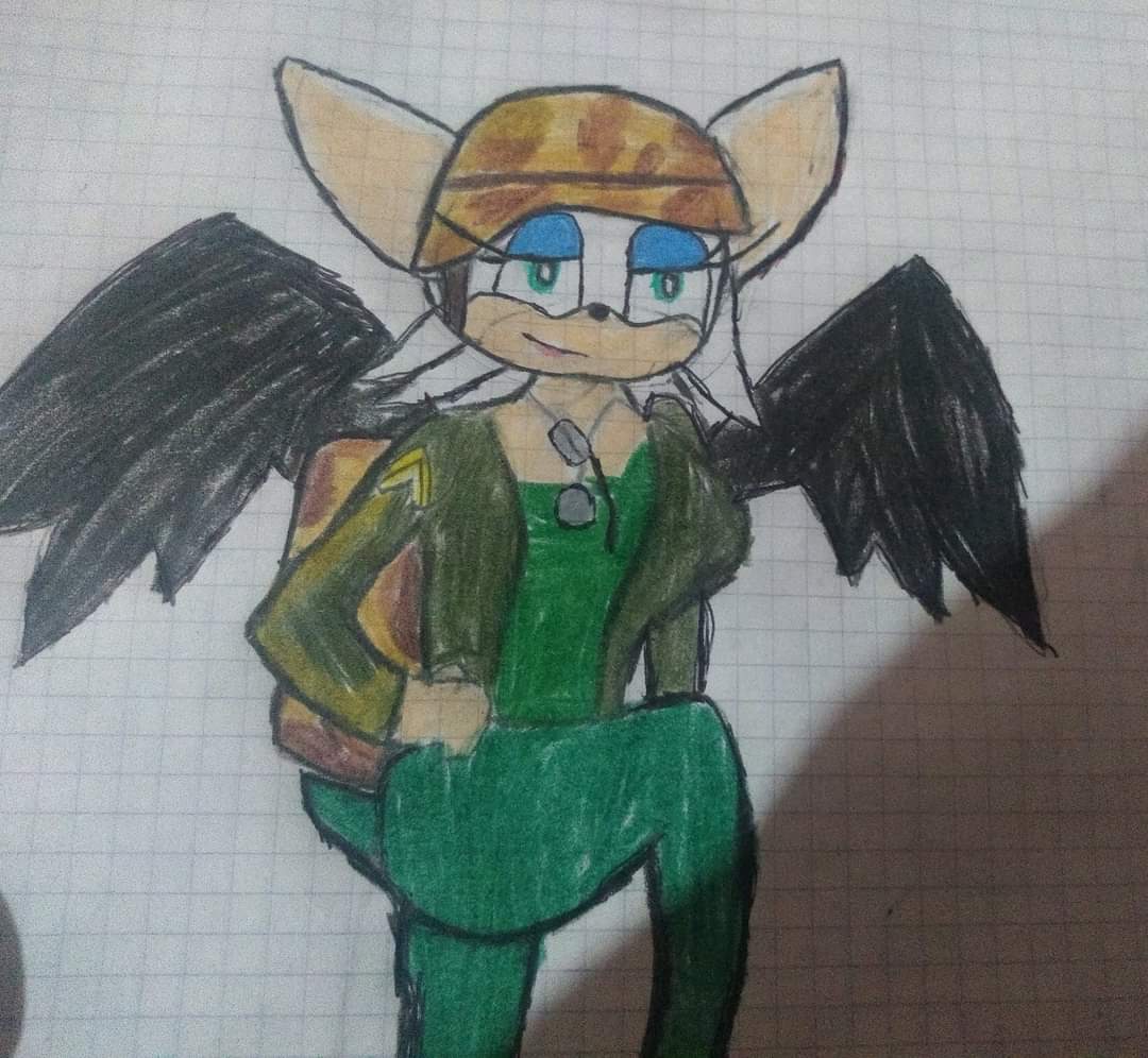 rouge the bat Military dressed in the Second Worl