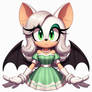 rouge the bat with a 60's dress