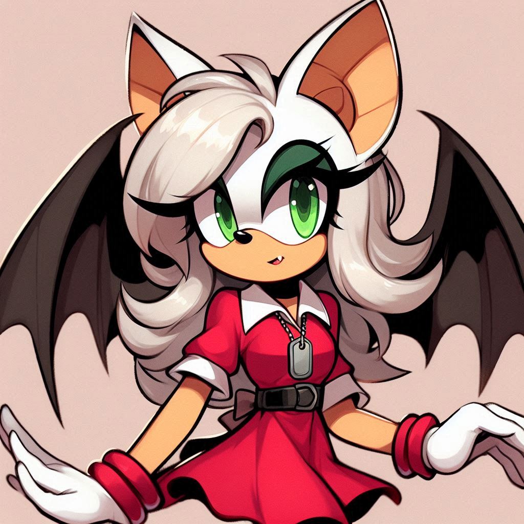 rouge the bat with red dress