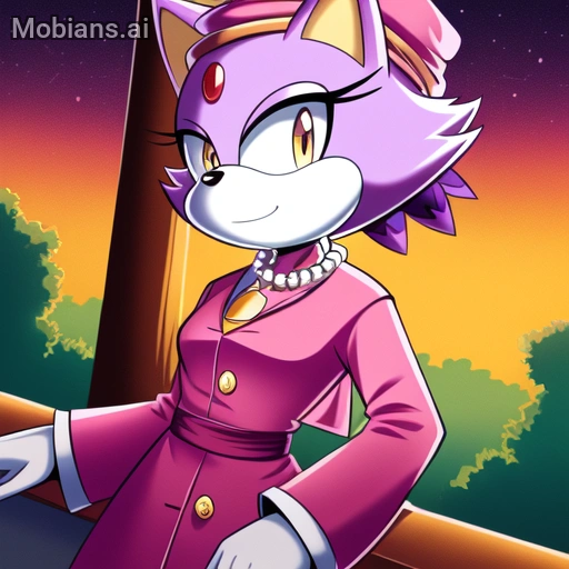 Blaze the cat in pink dress