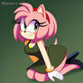 Amy rose in grenn dress
