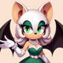 Rouge the bat in green dress