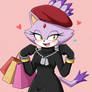 Blaze the cat in black dress