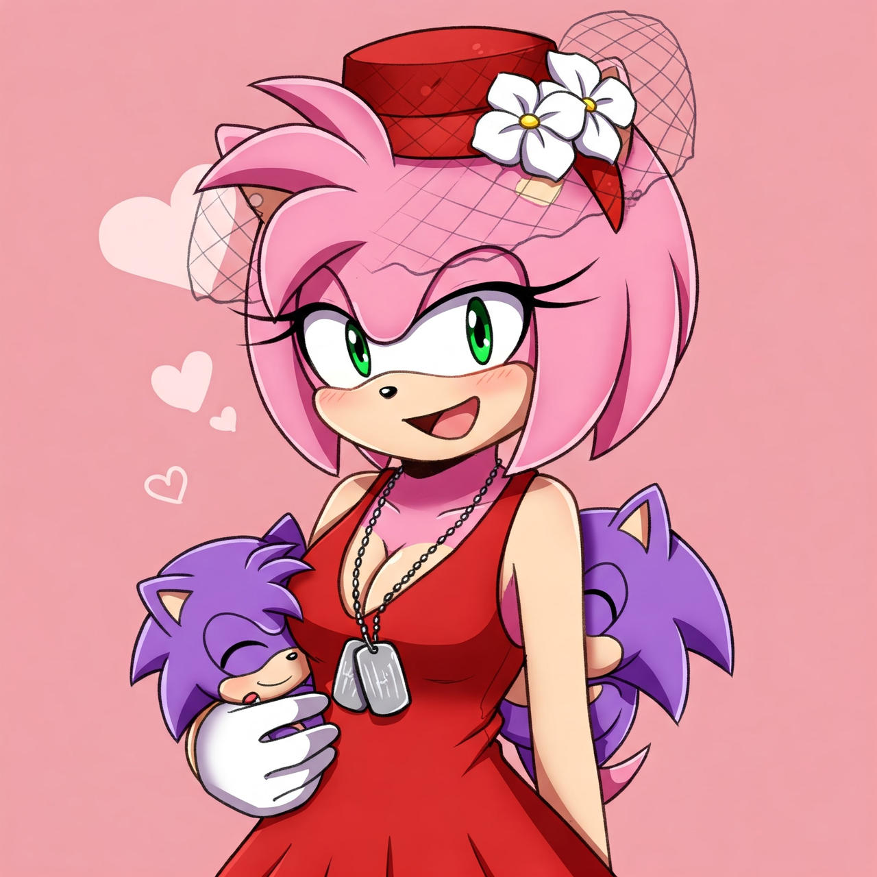 Amy Rose and her two children