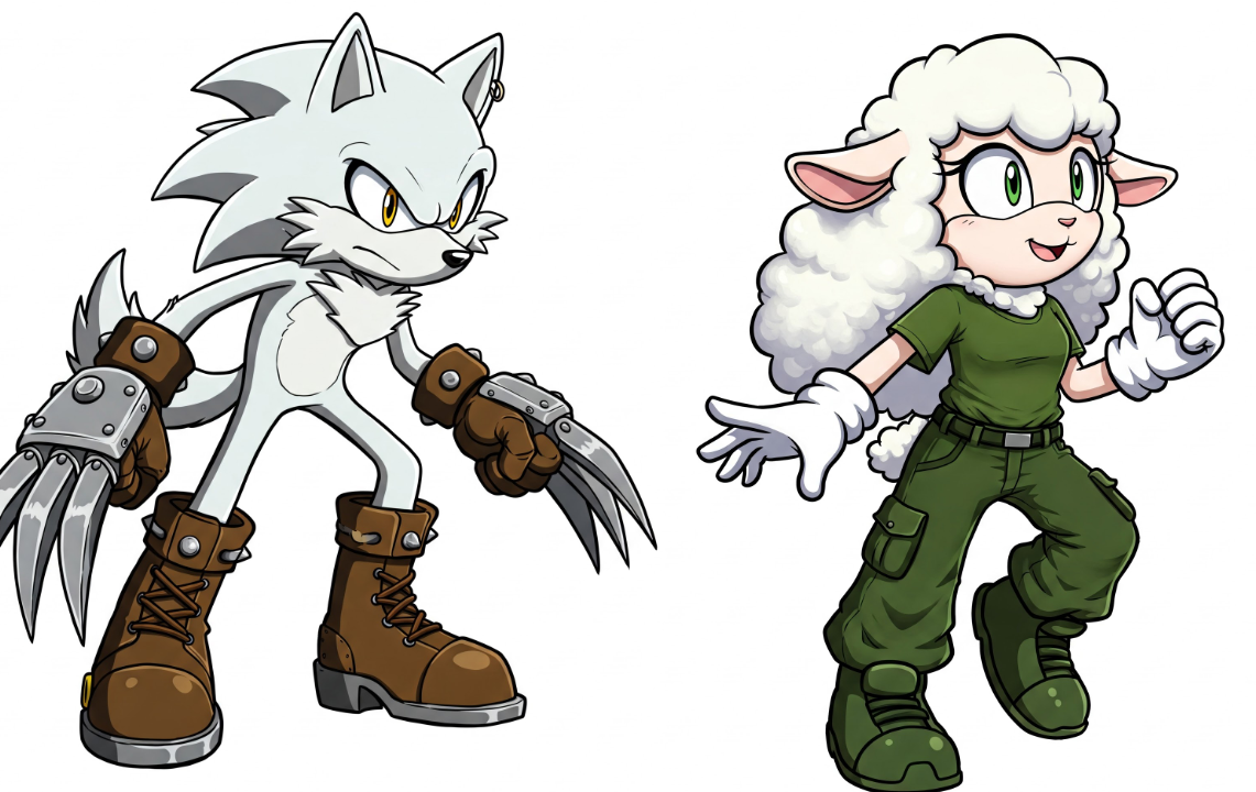 Romulo the wolf and Dolly the sheep