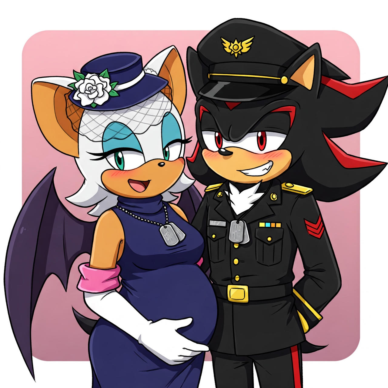 Shadouge pregnant military