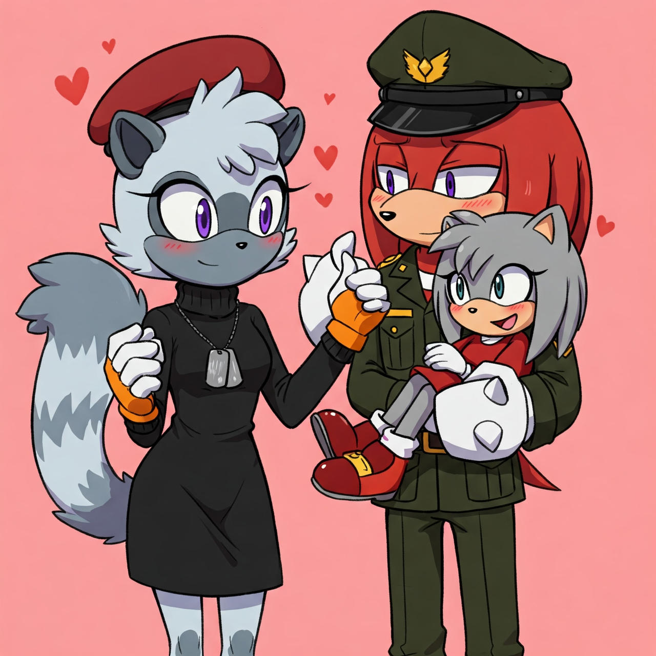 Knuckles x Tangle military family