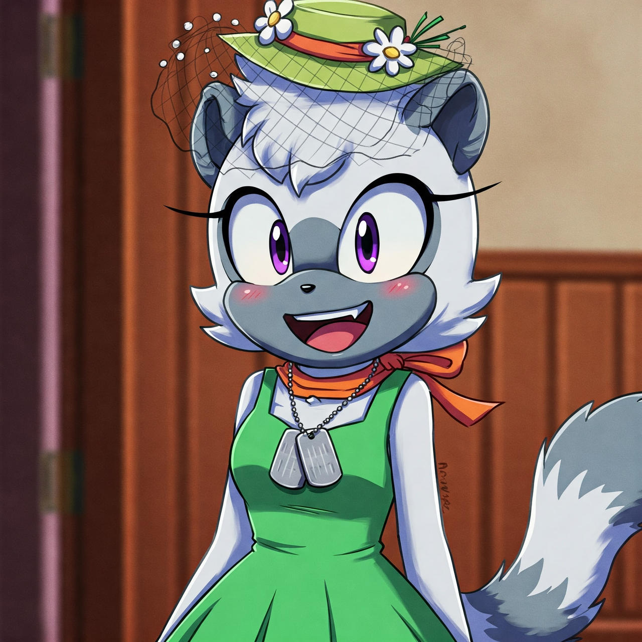 Tangle the lemur Green dres