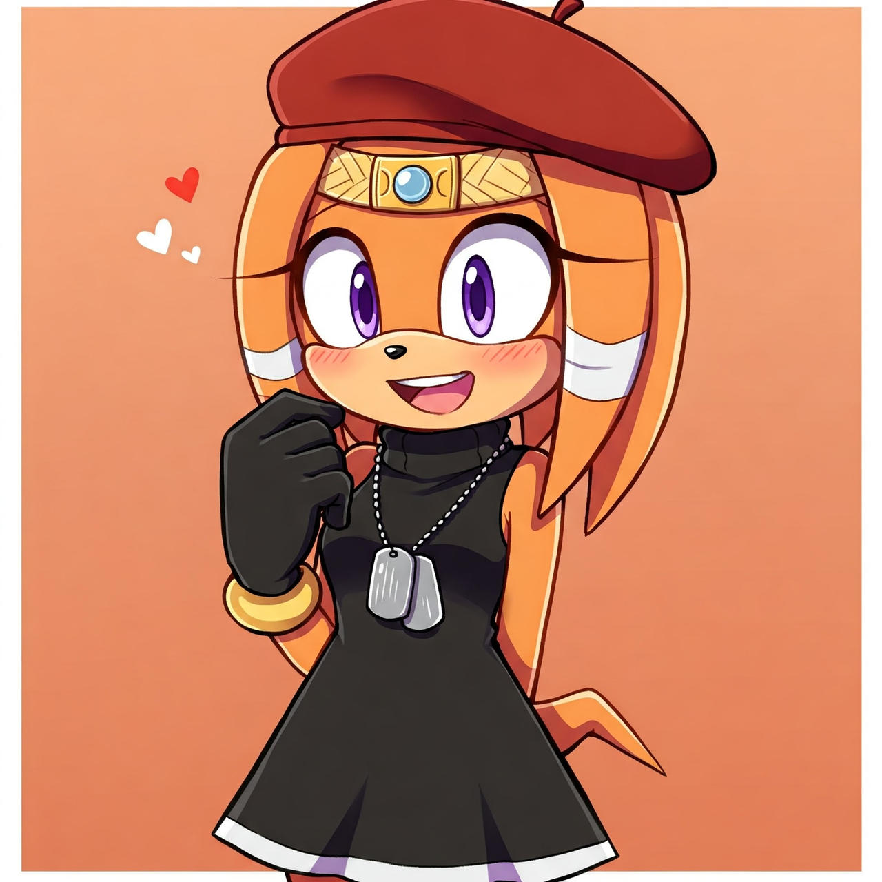 Tikal the echidna black dress