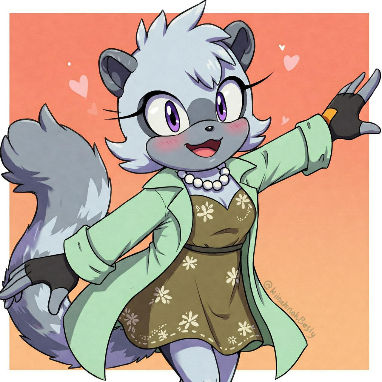 Tangle The lemur un Green dress