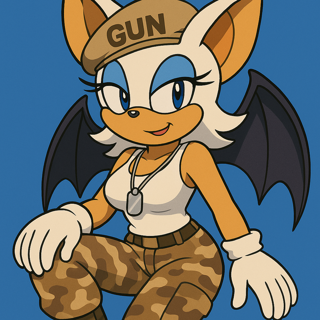 Rouge The bat miltary