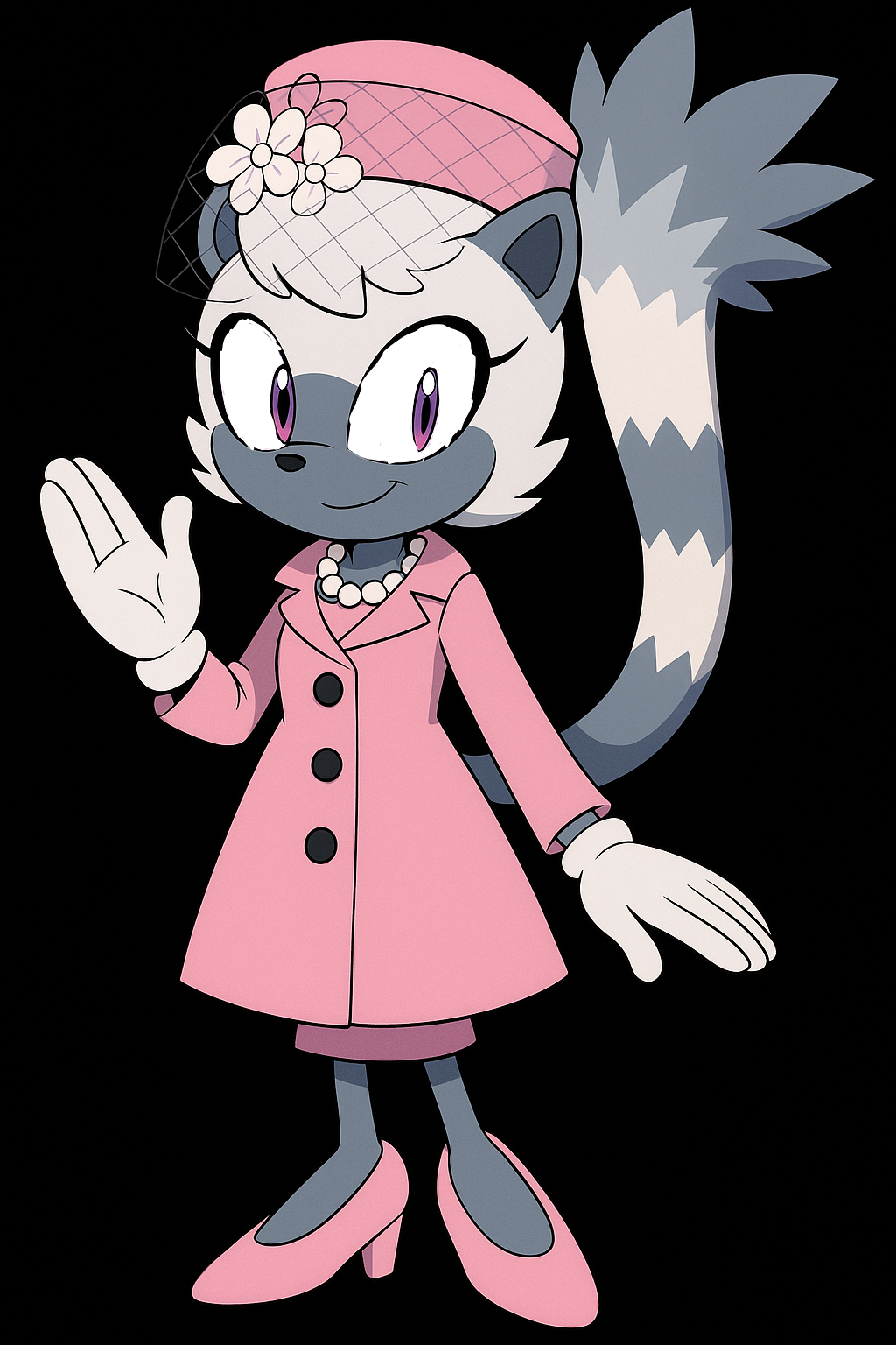 Tangle The lemur pink dress
