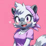 Tangle wearing a washed shirt
