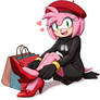 Amy Rose trying on high heels