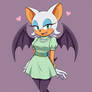 Rouge the Bat green dress