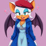 Rouge the Bat Cobalt blue trench coat
