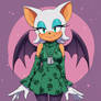 Rouge the Bat green dress