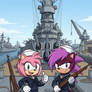 Amy Rose and Sonia the Hedgehog sailors